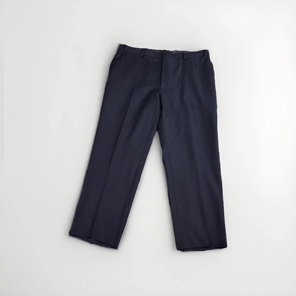 Lauren Ralph Lauren Polo Navy Blue Pinstripe Wool Suit Size‎ 44S